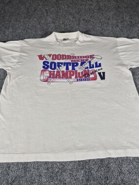 ​Vintage 1995 Woodbridge Mens Softball Champions T Shirt XL Single Stitch BEST F